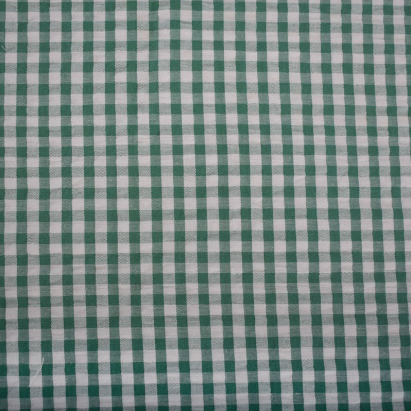 Seersucker ELI Blanco roto / Verde